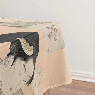 Toalha De Mesa Retrato da mulher de Ukiyo-e do japonês do vintag