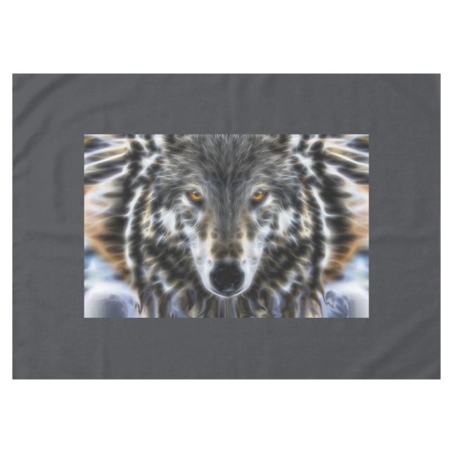 Toalha De Mesa Retrato design Wolf Inspirational (Frente (Horizontal))