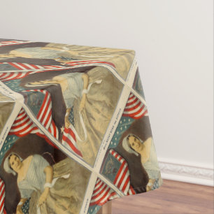 Toalha De Mesa Retrato E.U. do vintage da bandeira americana de