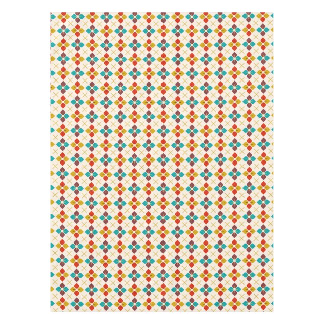 Toalha De Mesa Retro Floral (Frente)