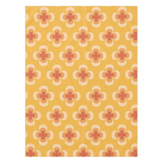 Toalha De Mesa Retro Geo Anos 70 Groovy Florais em Âmbar