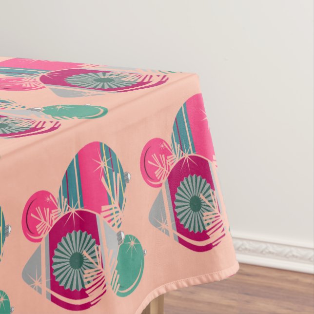 Toalha De Mesa Retro Shiny Brite Enfeites de natal (Posição Original)