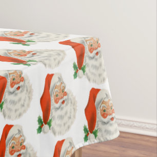 Toalha De Mesa Retro Vintage Jolly Papai Noel Natal