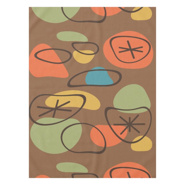 Toalha De Mesa Rochas de Abstrato de Arte Retroativa Escuras Mult (Frente)