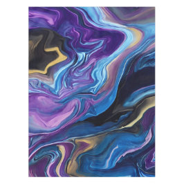 Toalha De Mesa Rochas de Muro Azul Roxo Preto