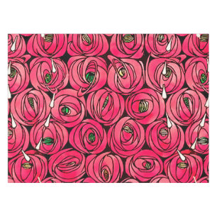 Toalha De Mesa Rosa Art Nouveau Rennie Macintosh Graphic