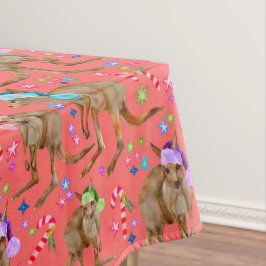 Toalha De Mesa Rosa de Natal do canguru australiano