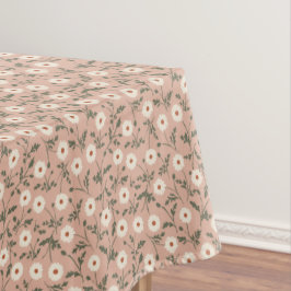 Toalha De Mesa Rosa Desbotada Padrão de Margarida Moderna Casa de