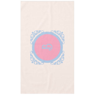 Toalha De Mesa Rosa e azul personalizados
