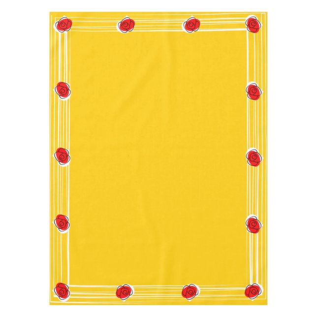 Toalha De Mesa Rosa espanhol tablecloth 52 x 70 (Frente)