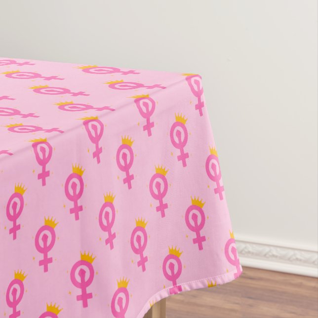 Toalha De Mesa Rosa Feminista (Posição Original)