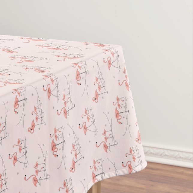 Toalha de mesa rosa Flamingos (Posição Original)