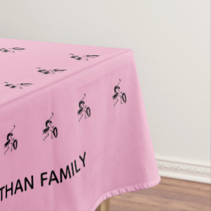 Toalha De Mesa Rosa Moderno, Baterista Africano Silhuette Preta