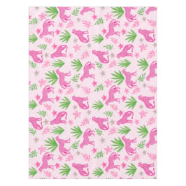 Toalha De Mesa Rosa Préppy Cheetah Floral / Chique Animal Rosa