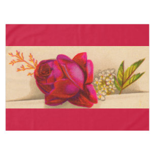 Toalha De Mesa Rosa vermelha vitoriana