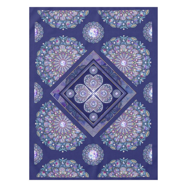 Toalha De Mesa Rosace Azul (Frente)