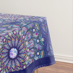 Toalha De Mesa Rosace Azul