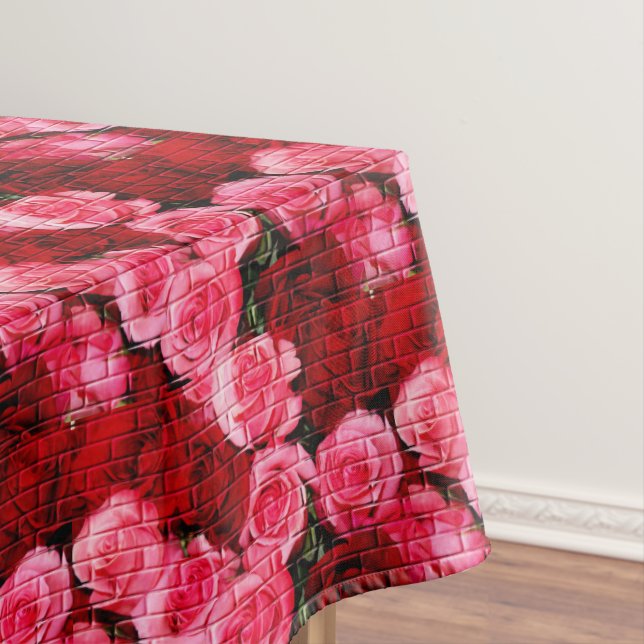 Toalha De Mesa ROSAS BRICK, PINK-RED-52x70 ALGODÃO (Posição Original)