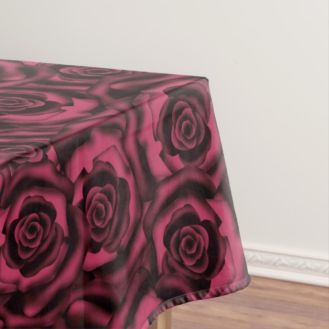 Toalha De Mesa Rosas de Borgonha (Posição Original)