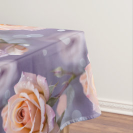 Toalha De Mesa Rosas Pastel Suave Em Tons De Pêssego E Rosa Pálid