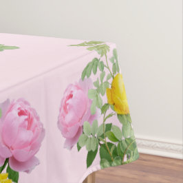 Toalha De Mesa Rosas rosa e amarelas Floral