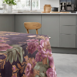 Toalha De Mesa Rosas roxas vitorianas de rendas Elegantes