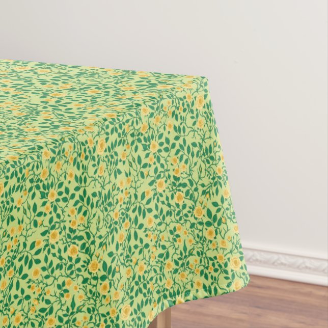 Toalha De Mesa Rosas selvagens em amarelo e verde (Posição Original)