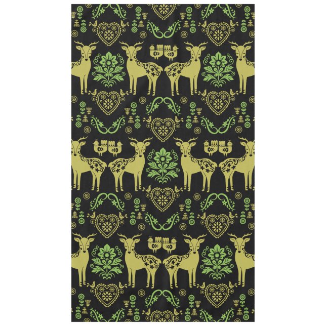 Toalha De Mesa Rosemaling Norueguês Folk Art (Frente)