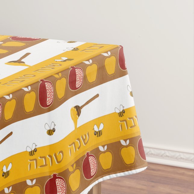 Toalha De Mesa Rosh Hashanah Cotton Tablecloth (Posição Original)