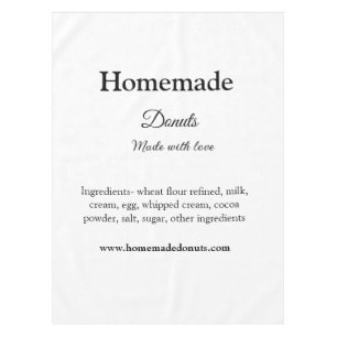 Toalha De Mesa Rosquinhas caseiras feitas com amor adicionar text