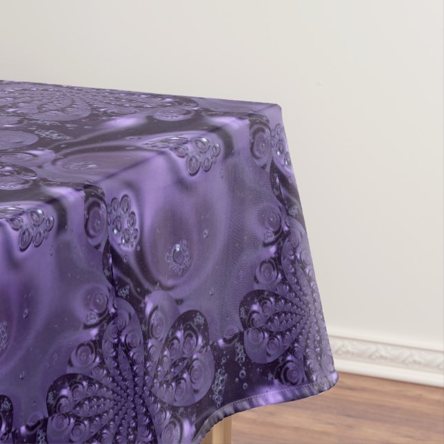 Toalha De Mesa Roxo Líquido Roxo Elegante (Posição Original)