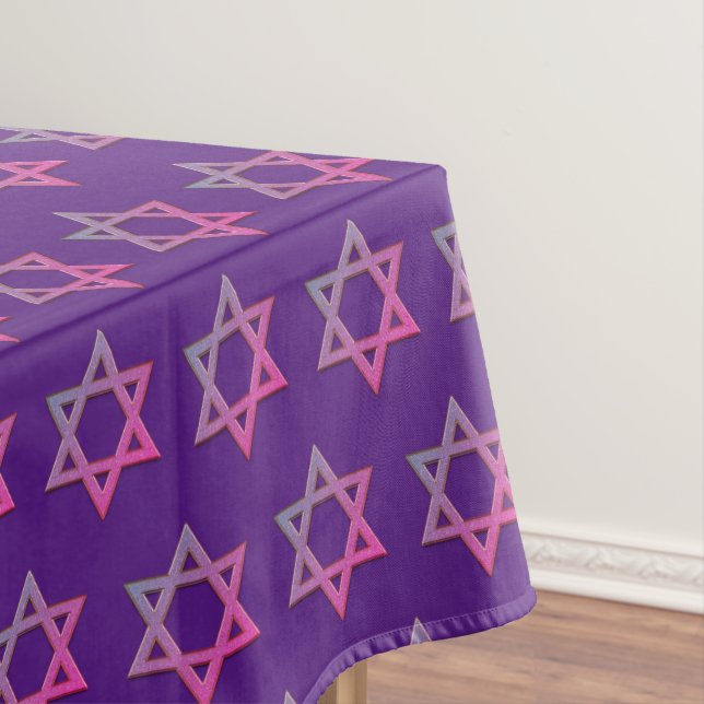 Toalha De Mesa Roxo Moderno | Purim | ESTRELA DE DAVI (Posição Original)