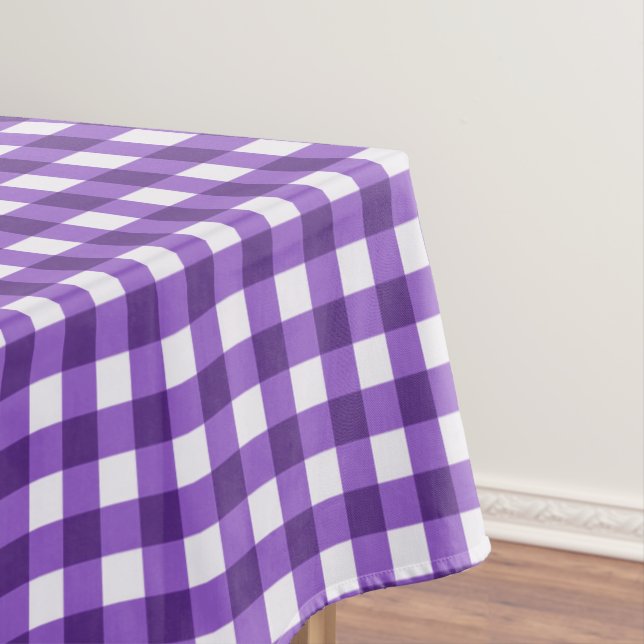 Toalha De Mesa Roxo Rústico Gingham Verifica Tablecloth Padrão (Posição Original)