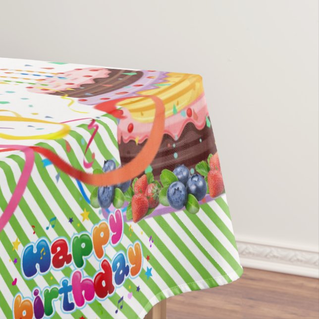 Toalha De Mesa Rua, Feliz Aniversário do Dia do Patrick. (Posição Original)