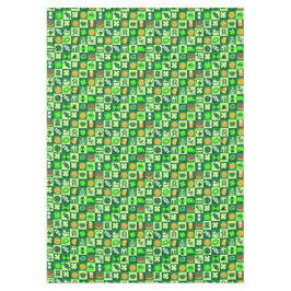 Toalha De Mesa Rua. Ícones do dia de Patrick Padrão sem costura