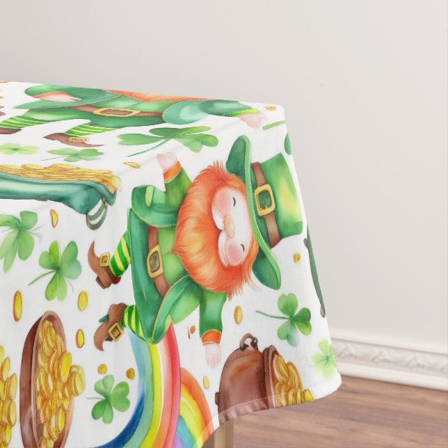 Toalha De Mesa Rua.Padrão de Patrick - duendes e ouro (Posição Original)