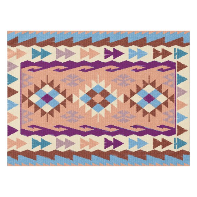 Toalha De Mesa Rug Colorida Oriental Kilim (Frente (Horizontal))