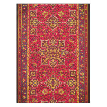 Rug Persa Vermelho e Dourado