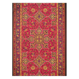 Toalha De Mesa Rug Persa Vermelho e Dourado