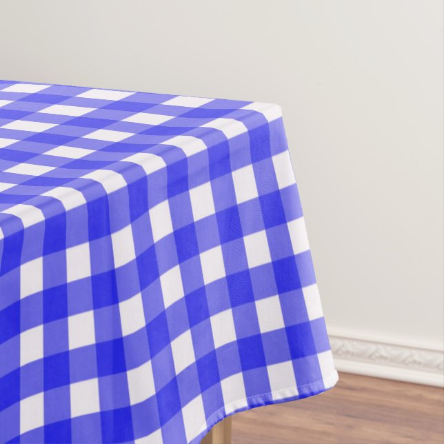Toalha De Mesa Rustic Blue Gingham Verifica Tablecloth Padrão (Posição Original)