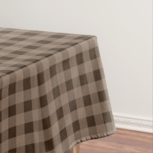 Toalha De Mesa Rustic Brown Gingham Cabin Lodge Fall Tablecloth