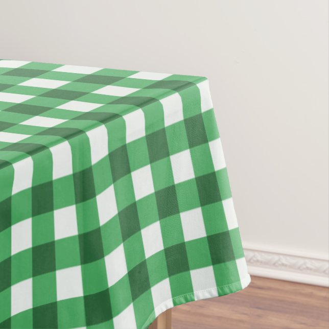 Toalha De Mesa Rustic Green Gingham Verifica Tablecloth Padrão (Posição Original)