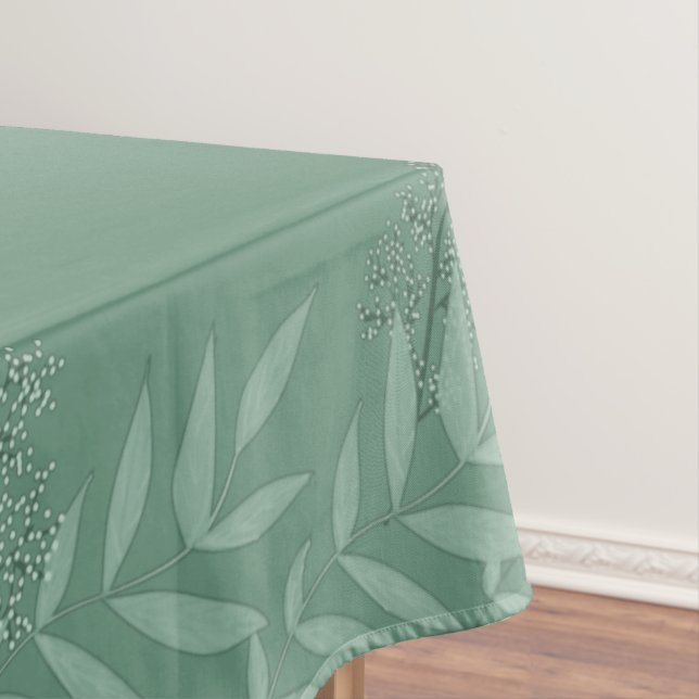 Toalha De Mesa Sage Green Wedding Vintage Botanical (Posição Original)