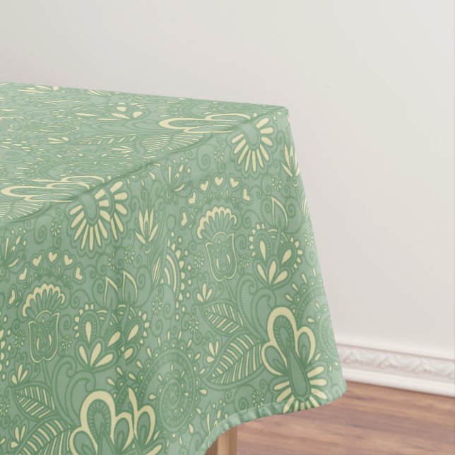 Toalha De Mesa Sage Paisley (Posição Original)