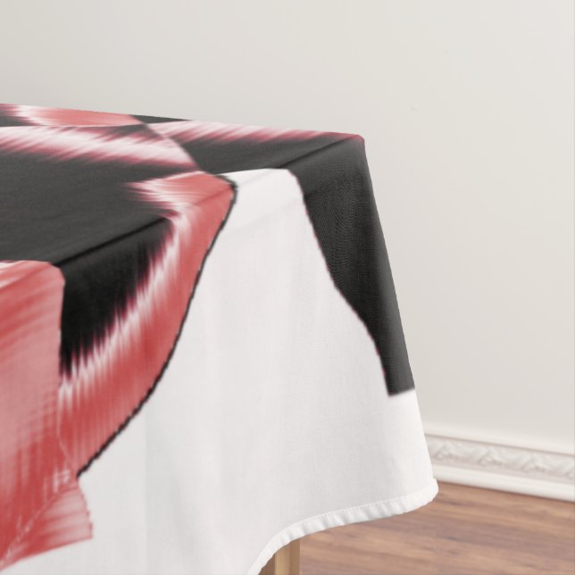 Toalha De Mesa Salmão e restos pretos, fitas destruídas em branco (Posição Original)