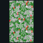 Toalha De Mesa santa claus christmas manatee verde<br><div class="desc">santa claus christmas manatee green,  christmas manatee,  santa claus manatee,  baby manatee,  dugong,  manatee,  manateado,  manateado,  vaca marítima,  natal</div>