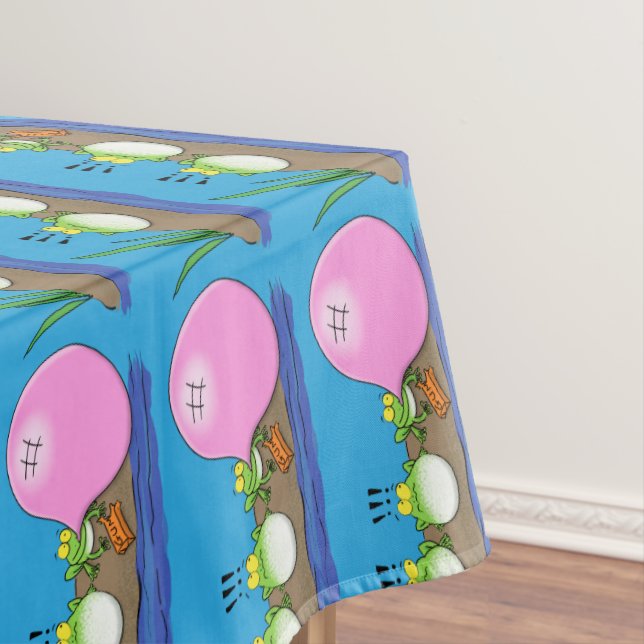 Toalha De Mesa Sapos engraçados bonitos ilustração de desenho ani (Posição Original)