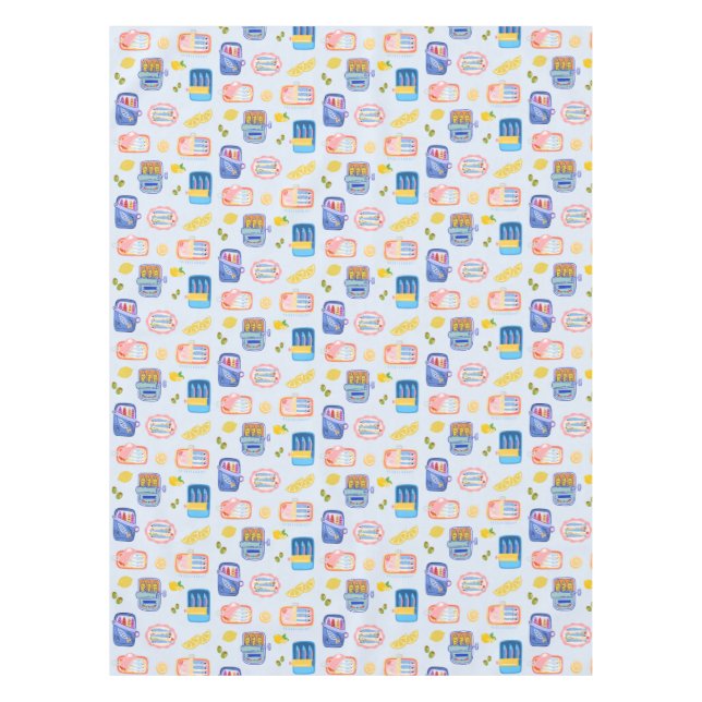 Toalha De Mesa Sardines and Lemons (Frente)