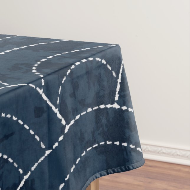 Toalha De Mesa Sashiko azul (Posição Original)