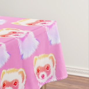 Toalha De Mesa Sassy Ferret Em Cores Do Arco-Íris